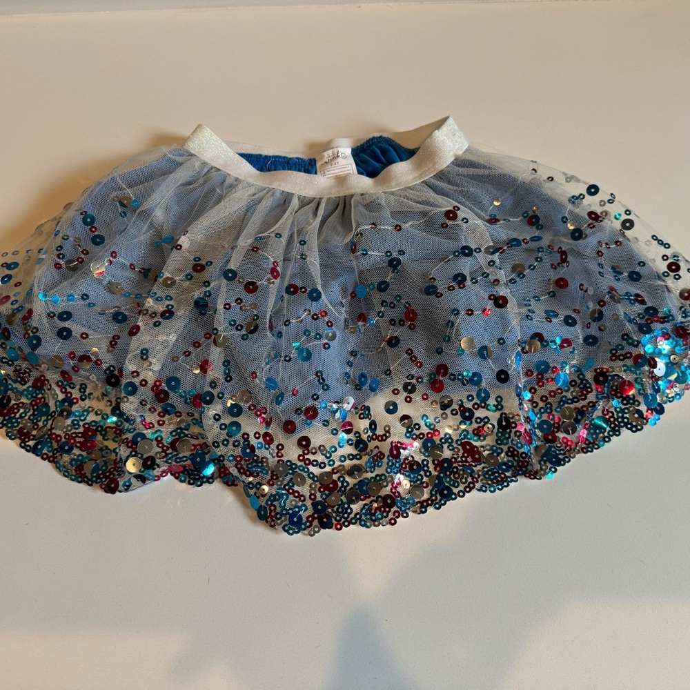 Sweet Wink American, red white and blue sequin tutu skirt size 2 to 4 years
